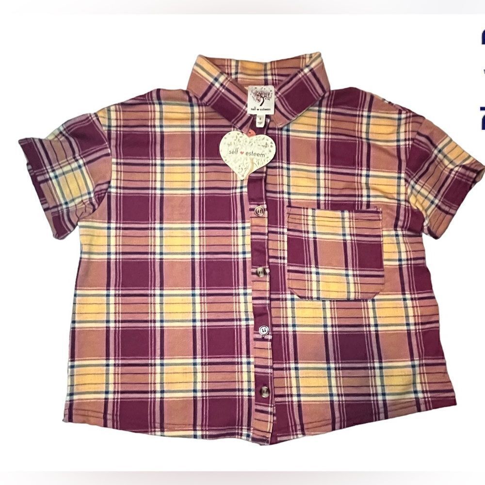 SELF Esteem Cropped faux flannel